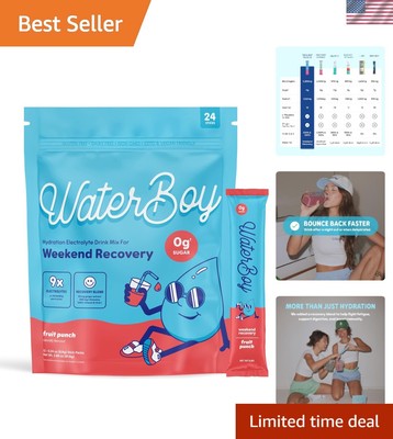 Weekend Recovery Electrolyte Powder - 3,200mg Salty Fruit Punch, 24 Packets