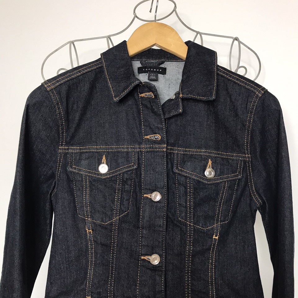 Ladies Denim Jacket, Size 6, Dark Blue Denim, Immaculate