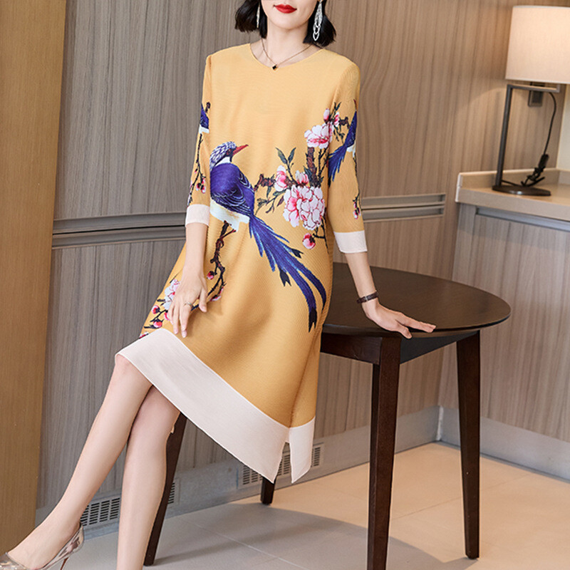 dress maternity maxi dresses OUGES Women's Pregnancy Fall Baby Shower Dress(Apricot Floral,S) Size:36