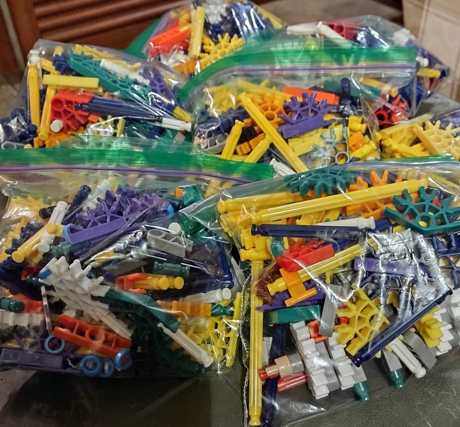 100 + KNEX Rods & Connectors Random Mixed K'nex Replacement Parts