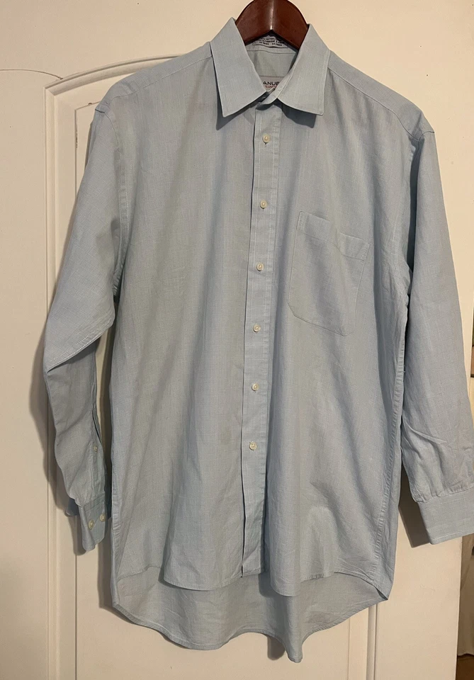 Emanuel Ungaro Men's dress shirt Blue striped size 16 32/33 - Image 4 of 4
