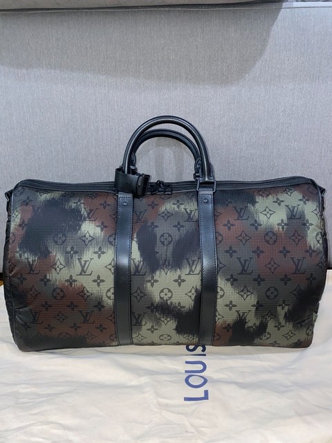 louis vuitton camo keepall