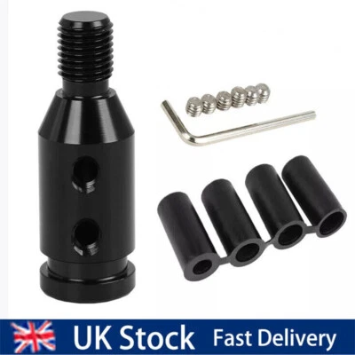QNGENET M12 x 1.25 Car Universal Black Gear Shift Knob Adapter for Non Threaded Shifter