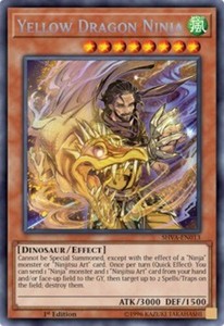 Yellow Dragon Ninja - SHVA-EN013 - Secret Rare - 1st Edition x3 - Near Mint