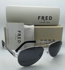 New Polarized FRED LUNETTES Sunglasses HAWAI C6 8427 918 Palladium Silver w/Grey