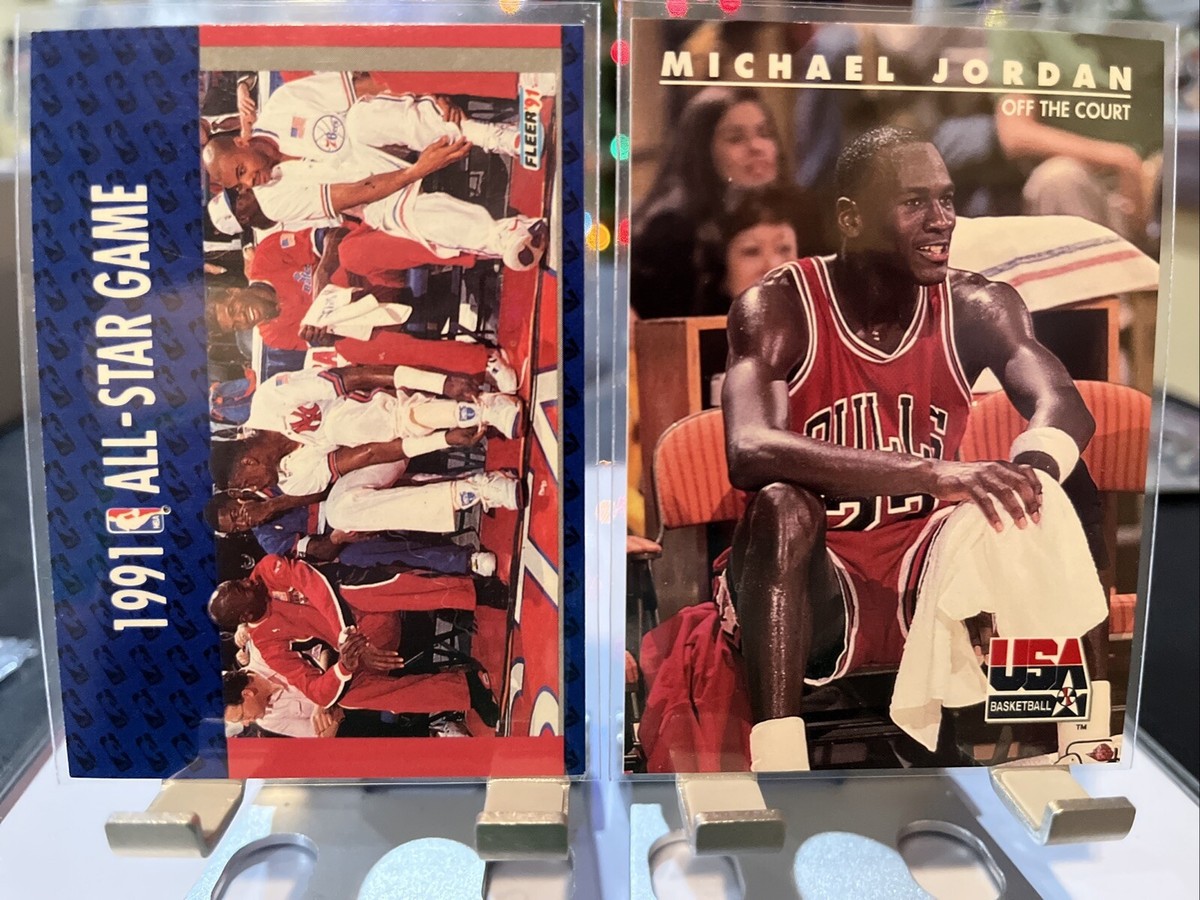 1992 Skybox USA #41 Michael Jordan, Bonus 1991 All Star Card
