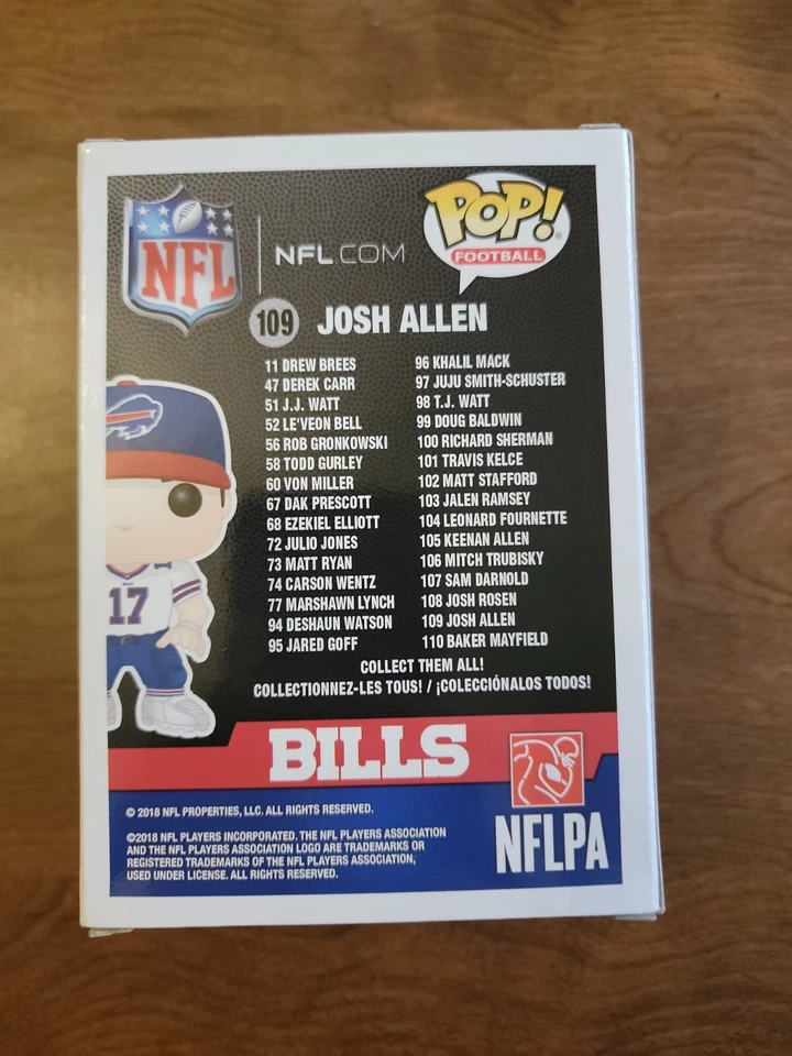 Boneco de vinil Funko POP NFL Draft Josh Allen #9 - Imagem 3 de 4
