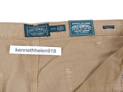 POLO COUNTRY RALPH LAUREN RELAXED FIT CANVAS CARPENTER PANTS BEIGE