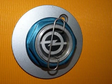 Opel hubcap central lock dummy blue anodized M74 135 mm retro HTF