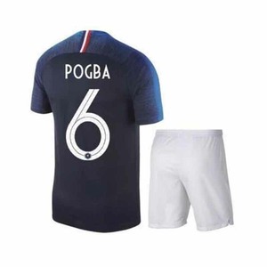 Détails Sur Pogba 2 étoiles Bleu Maillot Blanc Short équipe De France De Domicile 2019