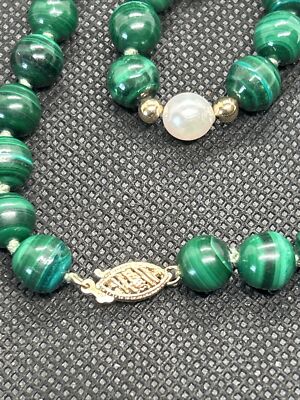 超美品　KY9jm Malachite Real Pearl Necklace Malachite Real Pearl Necklace (Gold) – KY9 JM