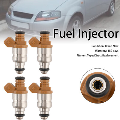 4PCS Fuel Injector 96620255 Fit Chevrolet Fit Daewoo Matiz 0.8L 1.0L 96518620 US