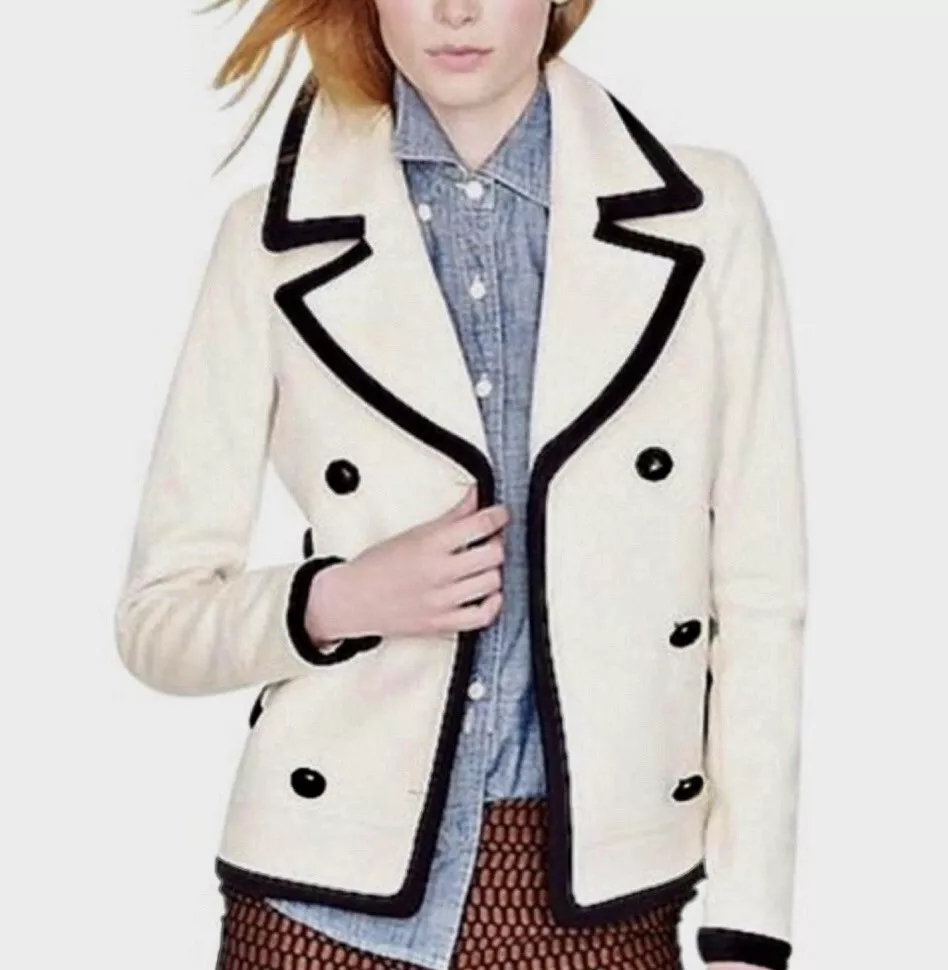 Cream wool jacket womens sale