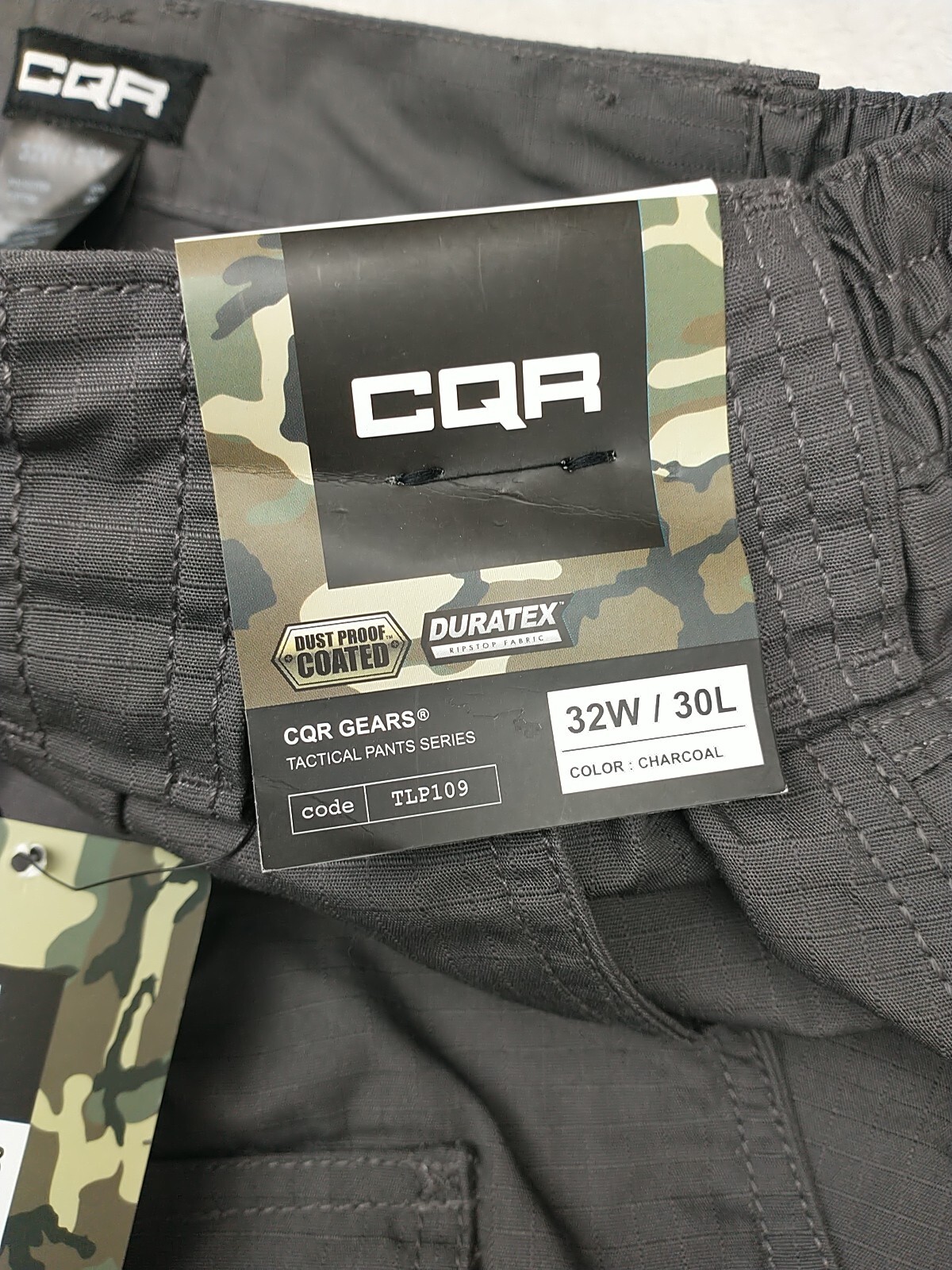 CQR Cargo Pants Mens 32x30 Gray Gears Tactical Ripstop Tech Uniform Work NEW