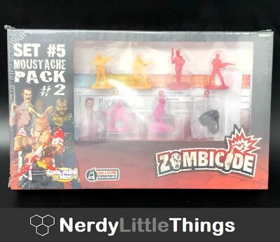 CMON - Zombicide - Kickstarter - Set #5 Moustache Pack #2 - Dick Paul Leroy Mr.T