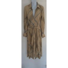Arket abstract check tie waist midi dress UK size 10