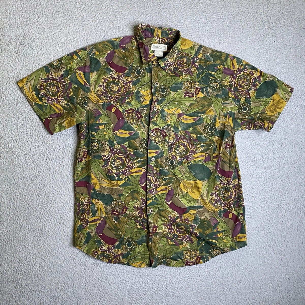 Chemise homme bleue à fleurs (manches longues) - Blacks Legend