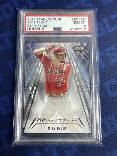 2018 Topps Stadium Club - Beam Team Mike Trout PSA 10