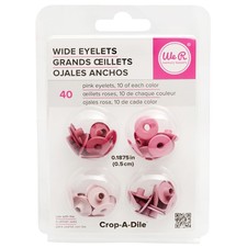 We R Memory Keepers WER-EW-41592 Eyelets Wide 40/Pkg-Pink thumbnail