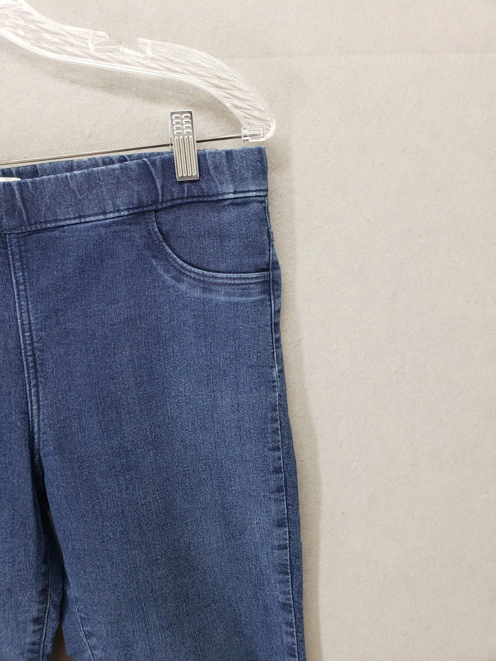 H&M Jeggings Mujer EE. UU. 8 Azul Ajustado Elastizado Denim Pantalones Pull On Bolsillos Informales Foto 3 de 4