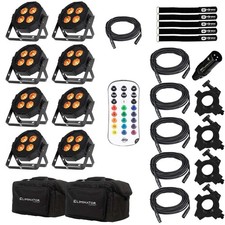 Eliminator Lighting Mega Flat Hex L PAK4 Incl...