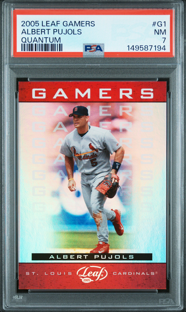 2005 Leaf Gamers Albert Pujols QUANTUM /175 PSA 7 NEAR MINT!! 🔥 Pop 2