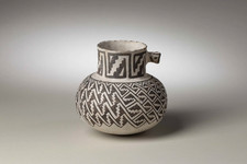 Snowflake Black-on-White Effigy Jar, Southwest, 1175&ndash;1325 AD