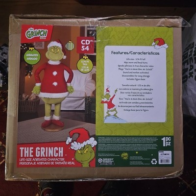Gemmy Dr. Seuss The Grinch Life-Size 5.74 ft Animated Sound Motion Activated