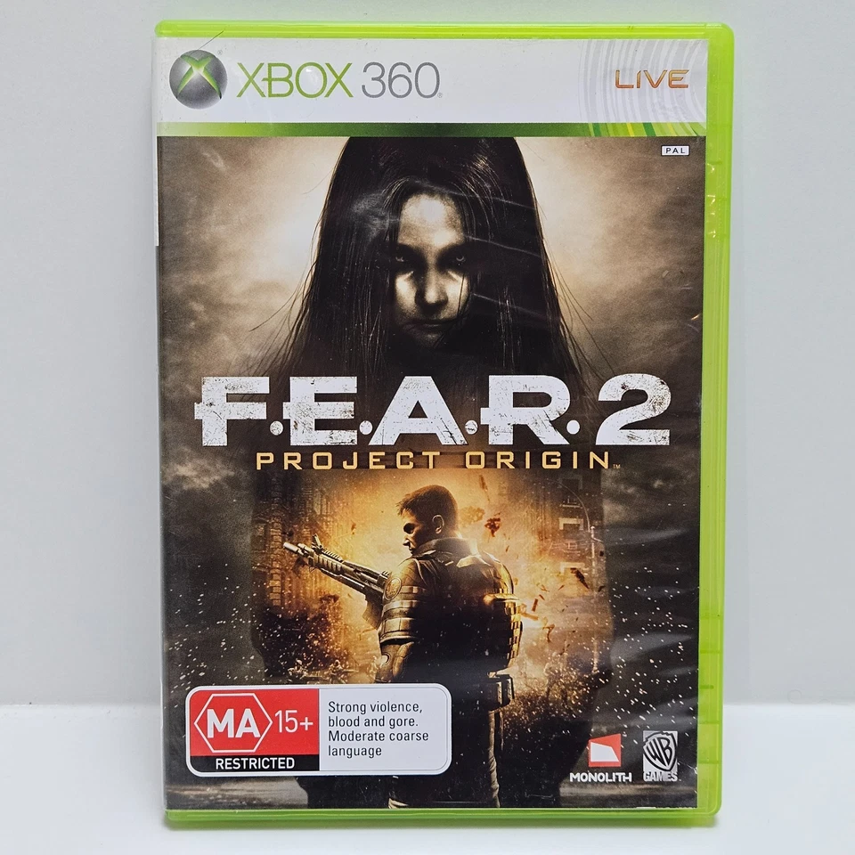 FEAR 2 Project Origin + Manual - Microsoft Xbox 360 Game PAL - Free Postage