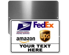 CUSTOM "YOUR TEXT HERE" PACKAGE DELIVERY SIGN DELIVERY INSTRUCTIONS Personalized