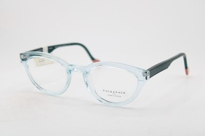 NEW FACE A FACE HOLLOW 2 COL 6002 CLEAR BLUE PINK AUTHENTIC EYEGLASSES 50-20