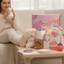 Elegant 9pc Birthday Gifts for Women - Spa, Relaxation, and Care Package