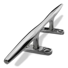 Salty Reef Deck Cleat Heavy Duty Polished 316 Marine Grade Stainless Steel