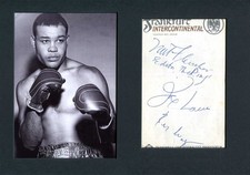 Joe Louis BOXER autograph, signed album page & mounted