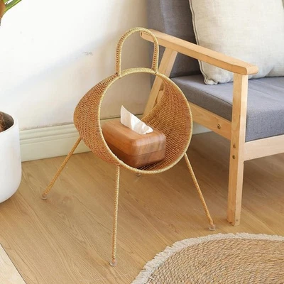 Magazine Rack Display Stand Books Storage Basket Stable Support Organizer with - Image 1 of 4