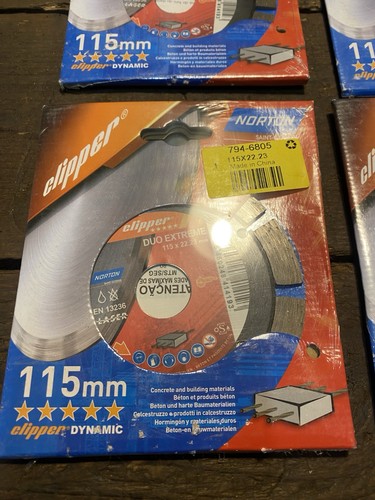 Diamond Angle Grinder Discs Norton Clipper Duo Extreme 115mm X 22.23mm DIY Brick - Picture 3 of 6