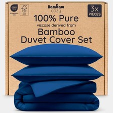 100 Viscose Derived from Duvet Cover King Size 3 Piece Cooling Duvet Cover...