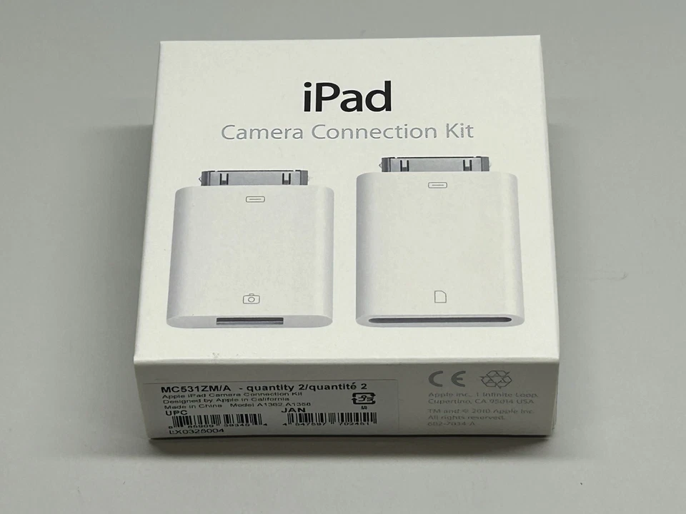 New Genuine Apple iPad Camera Connection Kit MC531ZM/A MODEL A1362 A1358 - Image 1 of 3