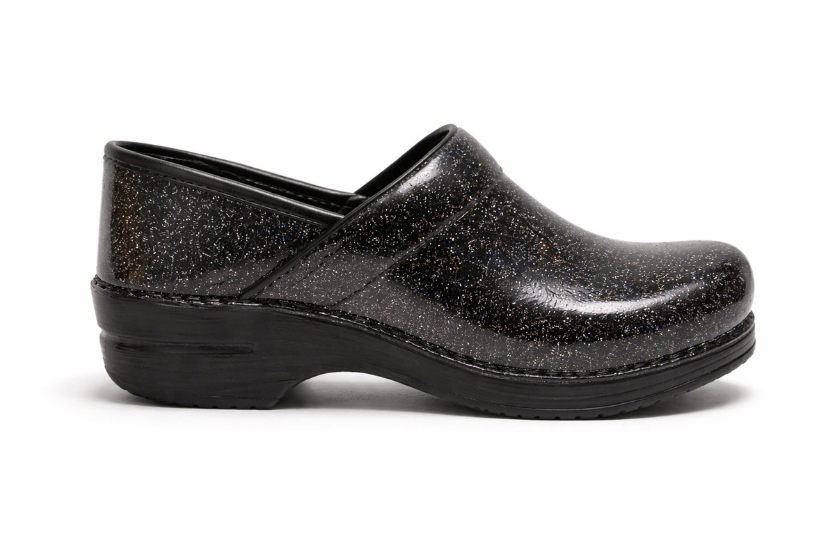 Dansko Professional Black Glitter Clogs EU 37 Women's Nursing