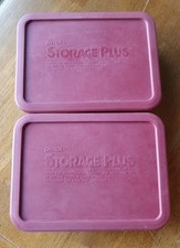 2-PYREX Cranberry Storage Plus 3 Cup 750ml 7210 7210-PC Glass w Matching Cover