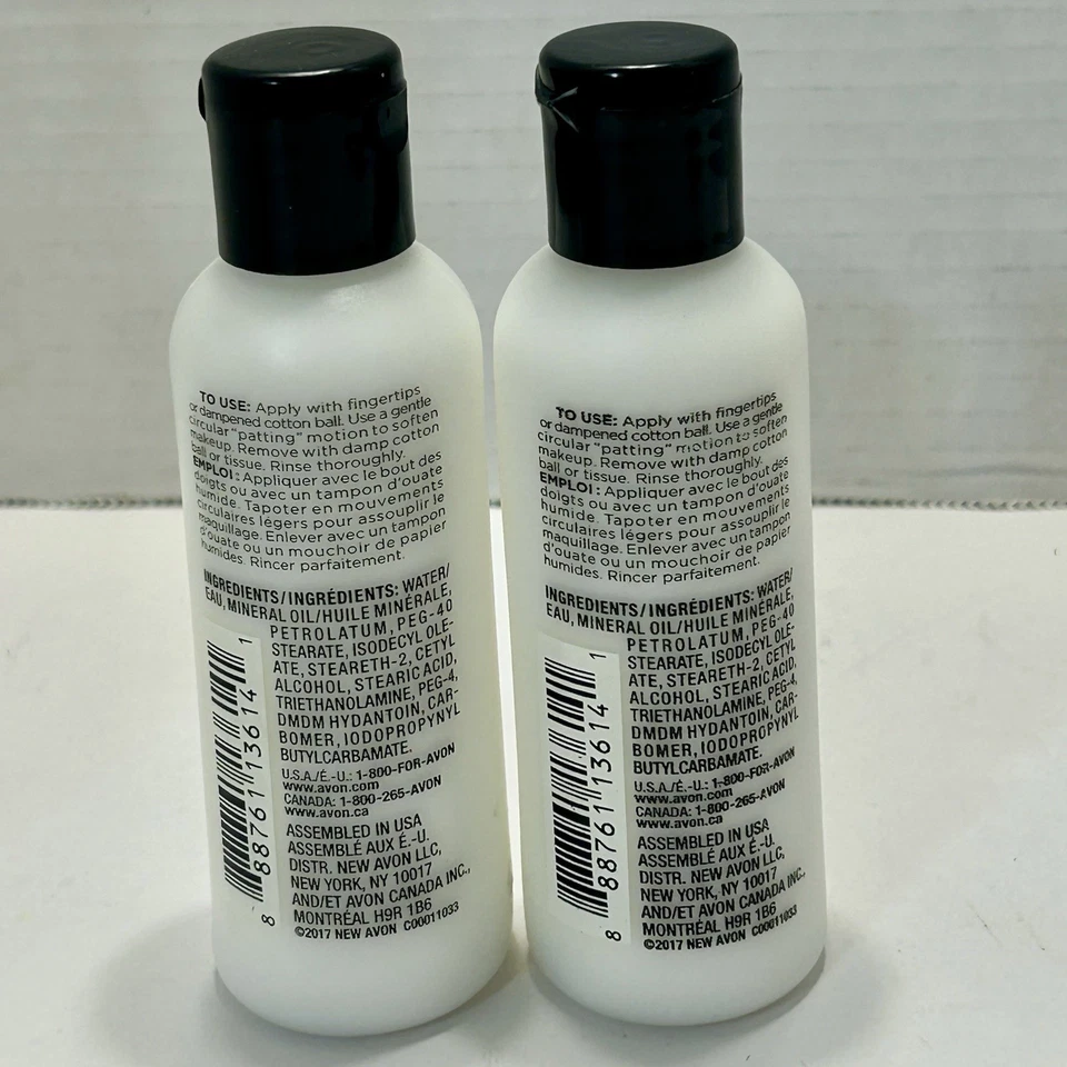 Lote de 2 loções removedoras de maquiagem hidratante para os olhos Avon True Color fl oz 2,7 - Imagem 2 de 2