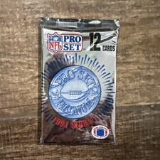 Sealed 1991 Series 1 NFL Pro Set Platinum Pack with 12 Cards 