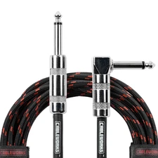 Gator Cableworks Backline Series Braided Instrument Cable - Black/Red, 20 feet
