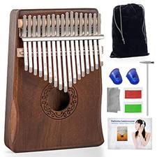 Kalimba Thumb Piano 17 Keys, Solid Wood Thumb Piano for Beginners Adults, Por...