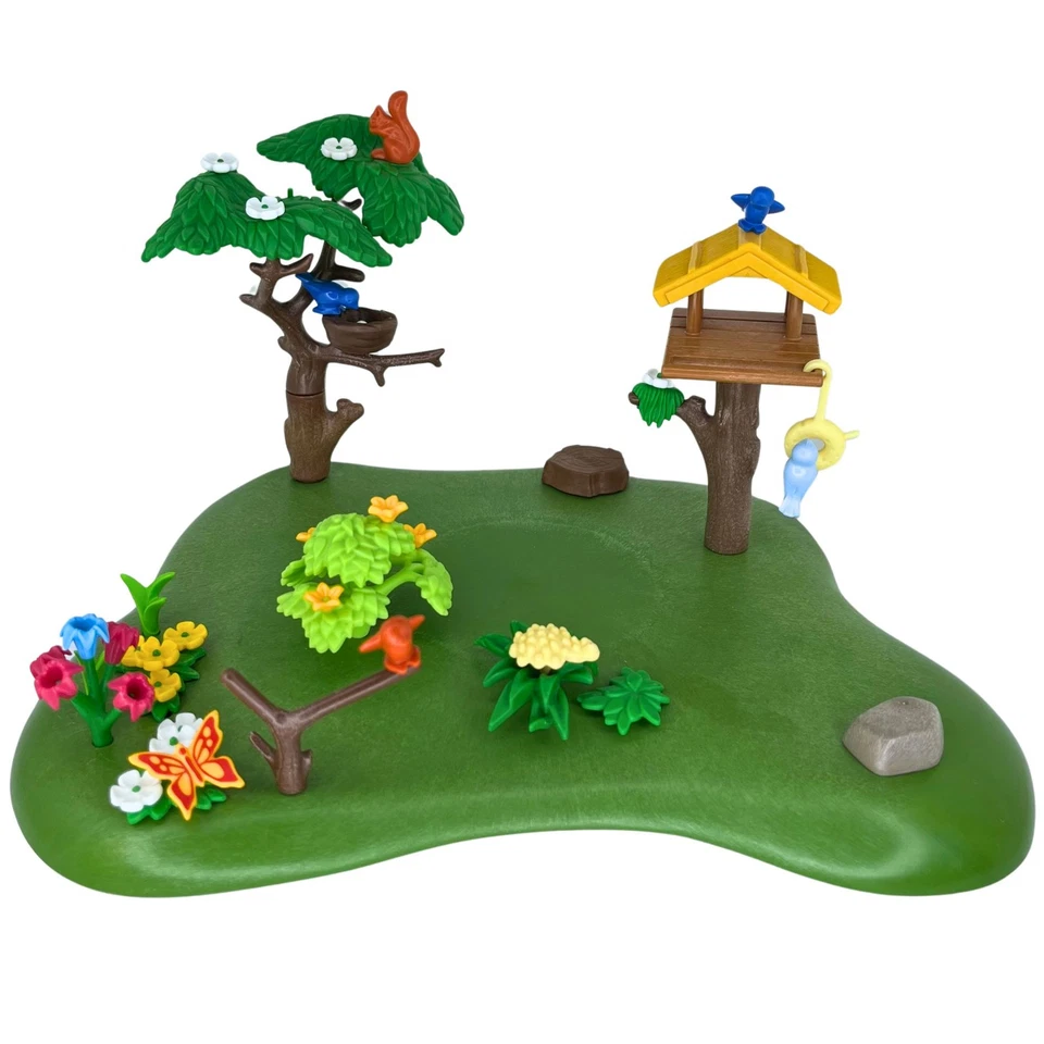 Playmobil Basis großes Haus Vögel Pflanzen Blumen Baum Felsen Boden - Bild 1 von 1