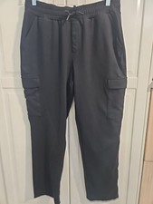 Mondetta Performance Sweatpants Womens Size M Cargo Pocket Straight Leg Black
