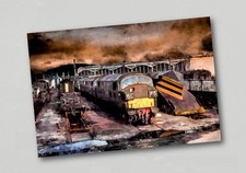 Fridge Magnet BR Green Class 41 Warship Diesel Locomotive . British Rail Art