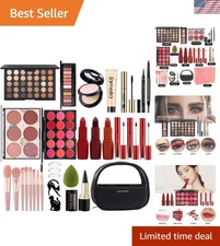 Exquisite Full Makeup Collection in Elegant Black Bag – Long-lasting Quality