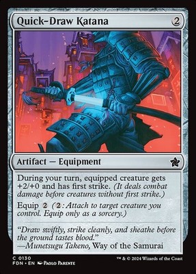 Quick-Draw Katana [FDN] #130 NM MTG