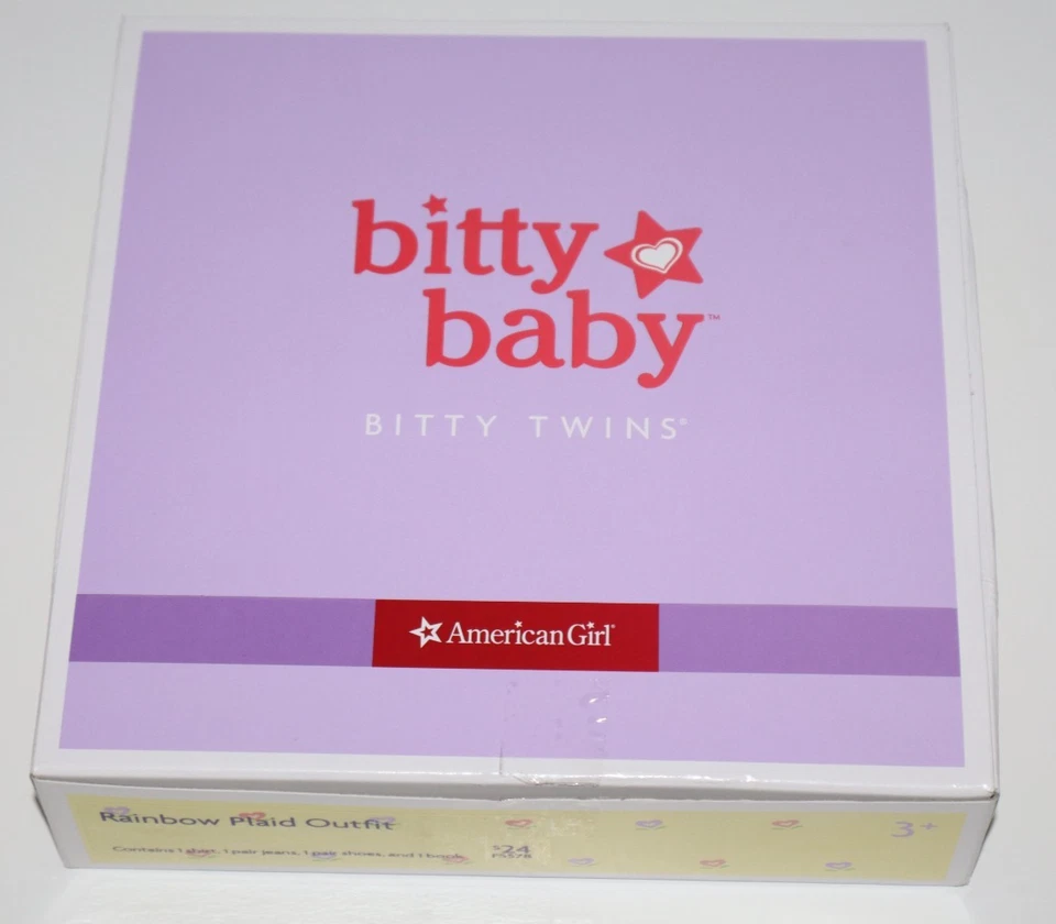 American Girl BITTY BABY TWIN Boy Doll Rainbow Plaid Outfit Set - Image 2 of 4